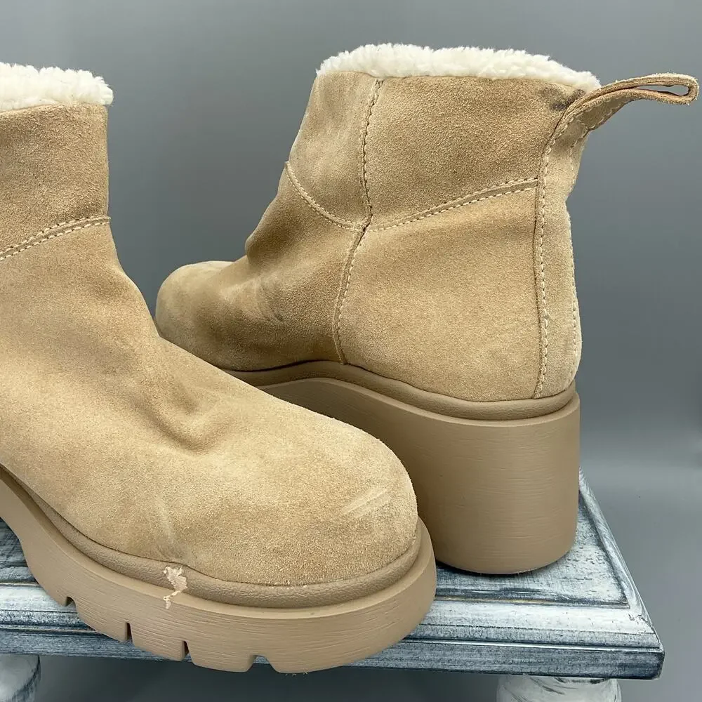 NEW Steve Madden Women’s Hatcher Booties Beige Size 10